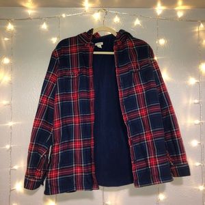 Fleece lined flannel jacket